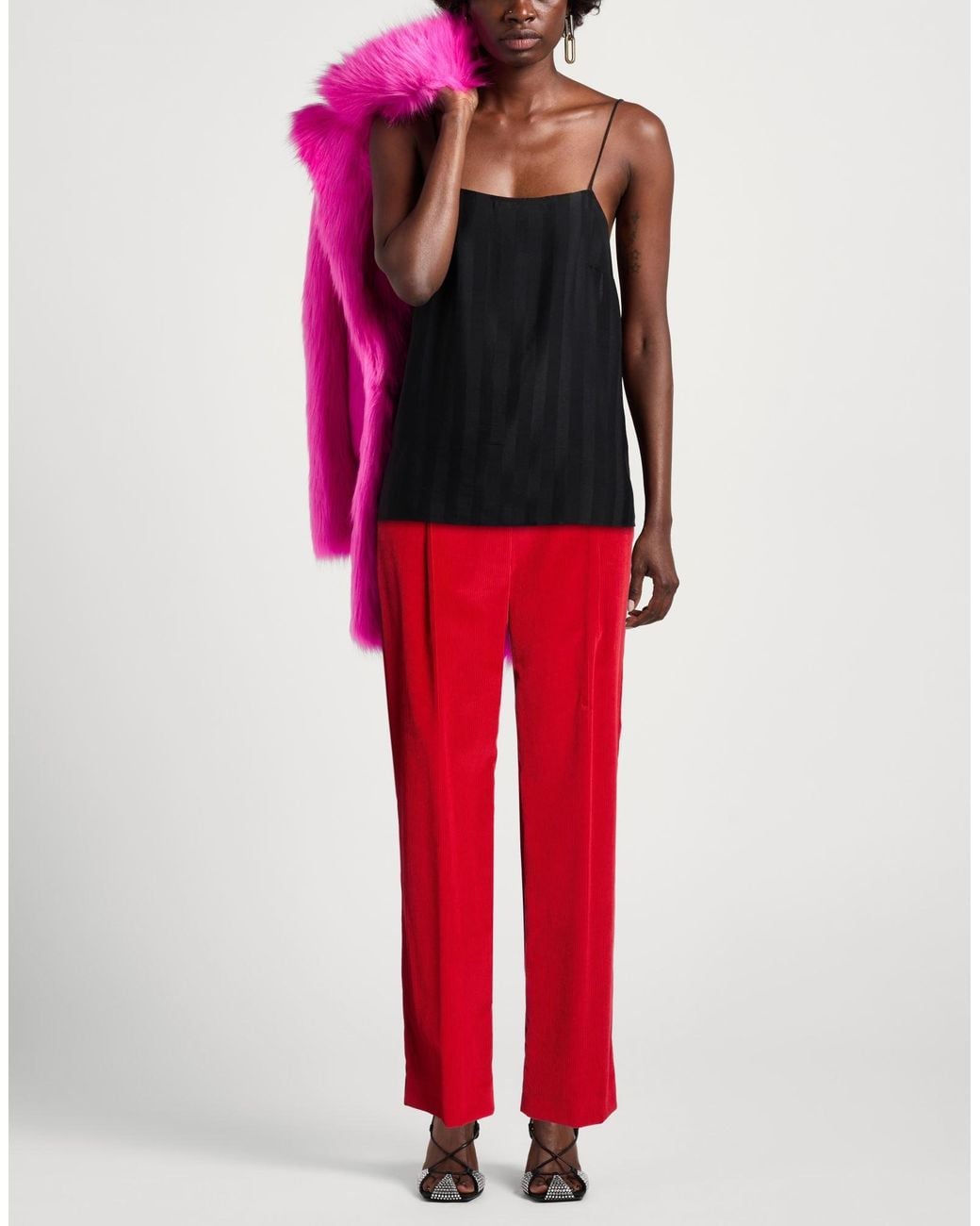 Weekend by Maxmara Red Pants Cotton