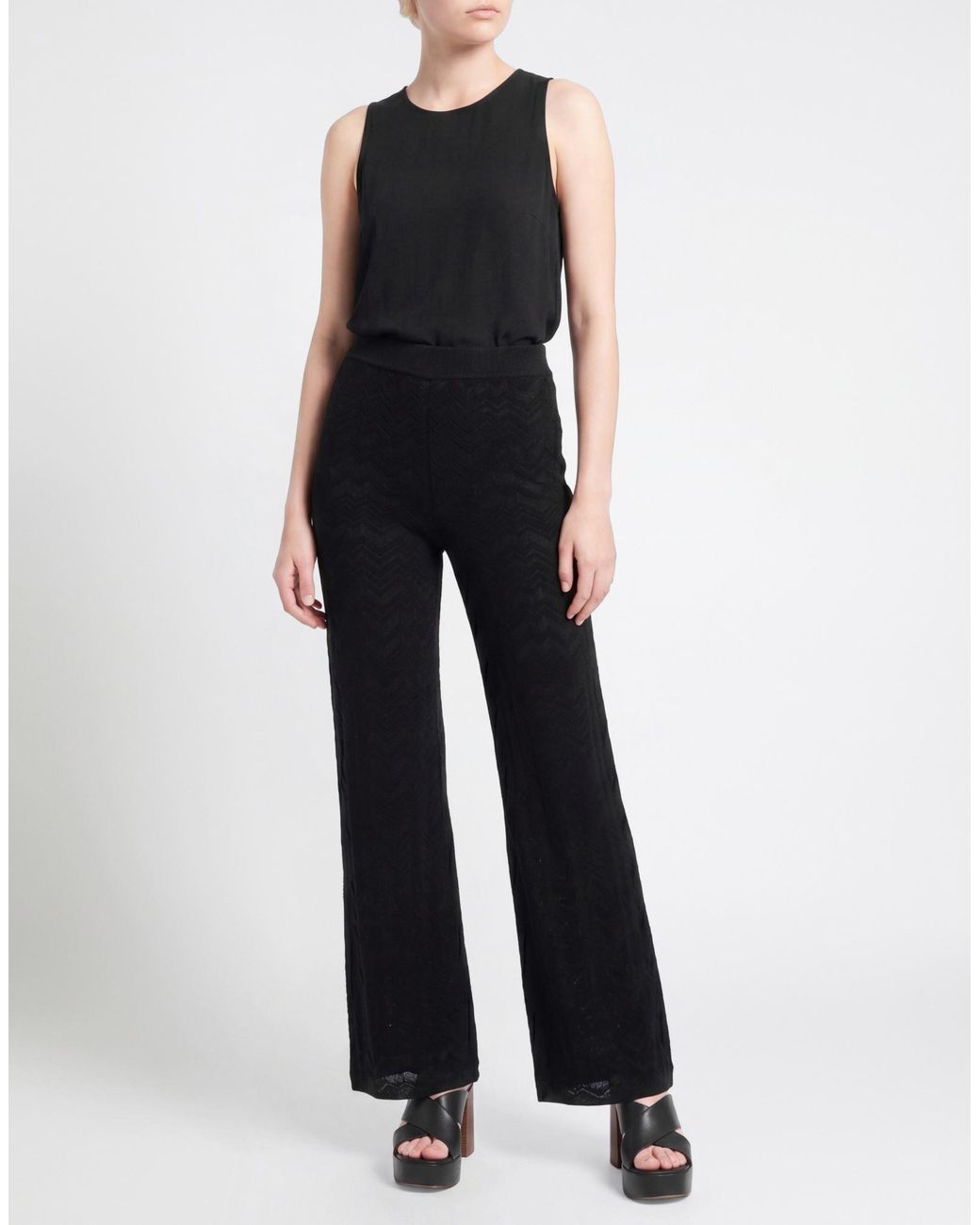 Missoni Black Pants Viscose, Wool, Polyester, Polyamide, Elastane