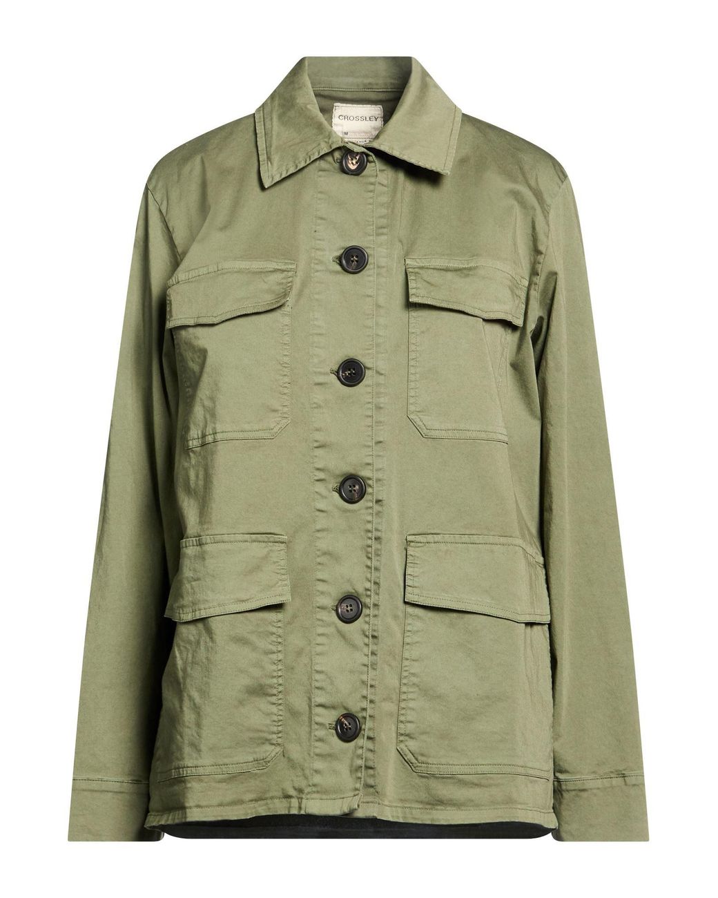 Crossley Green Military Jacket Cotton, Elastane