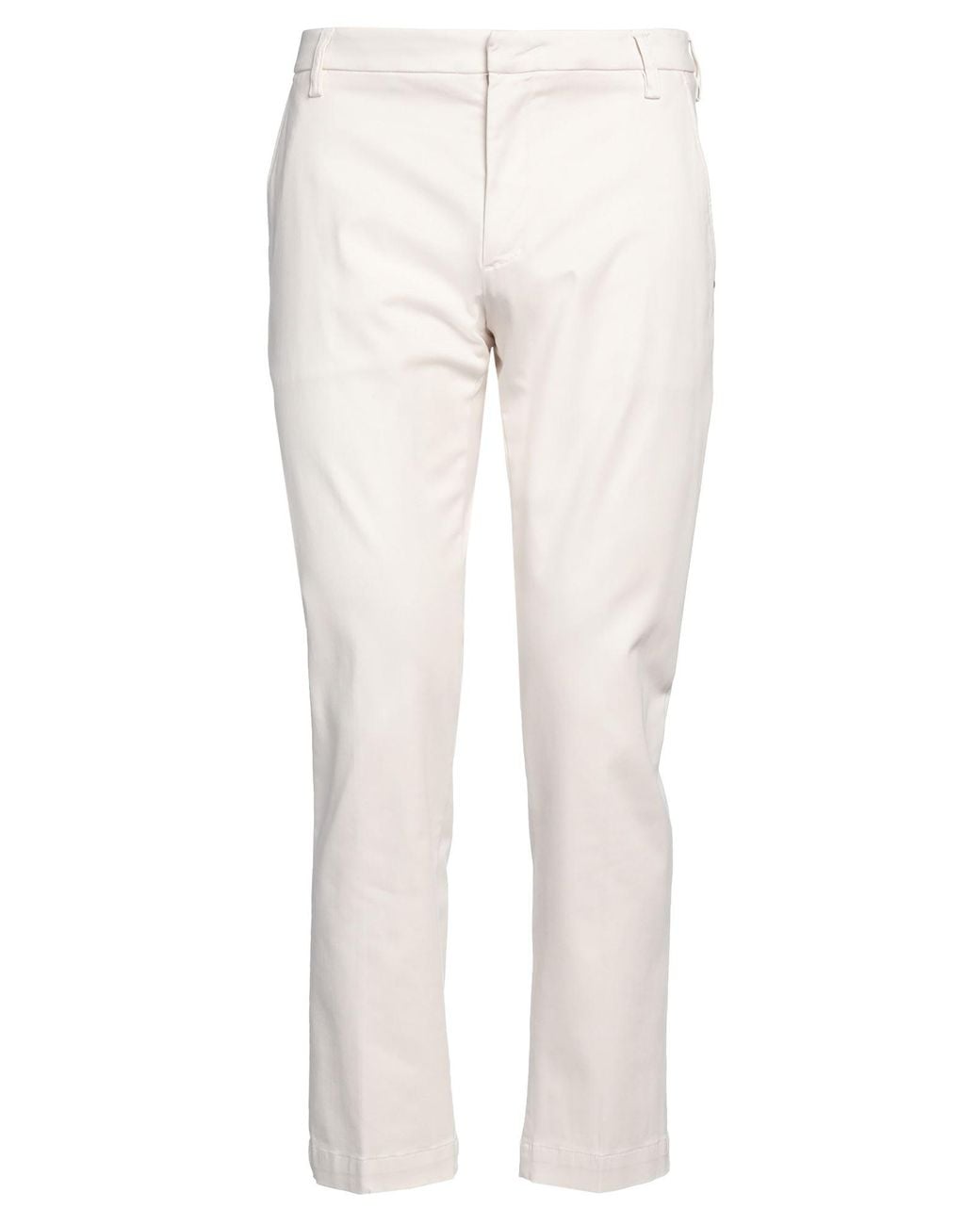 Entre Amis White Pants Cotton, Lyocell, Elastane for men