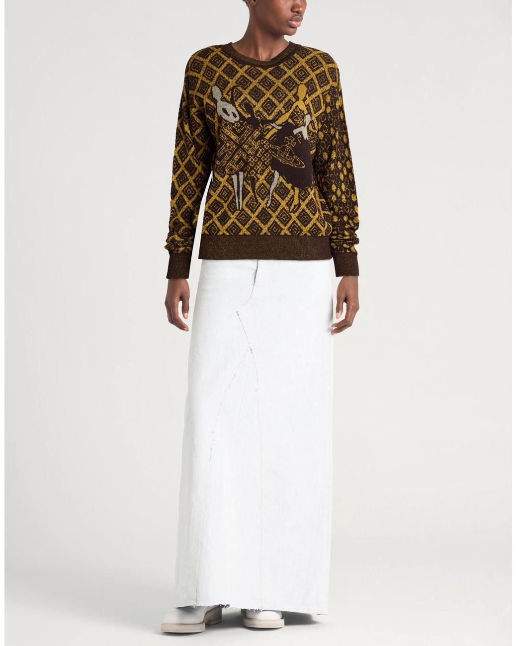 Vivienne Westwood Brown Dark Sweater Linen, Cotton, Polyamide, Wool