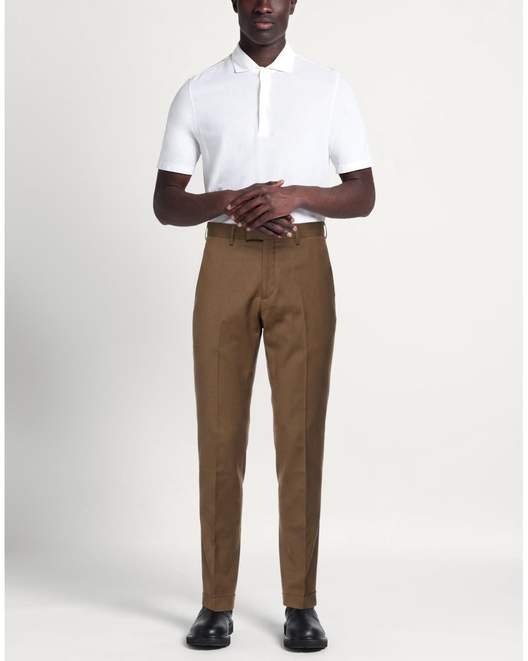 Briglia 1949 Brown Pants Cotton, Cashmere, Elastane for men