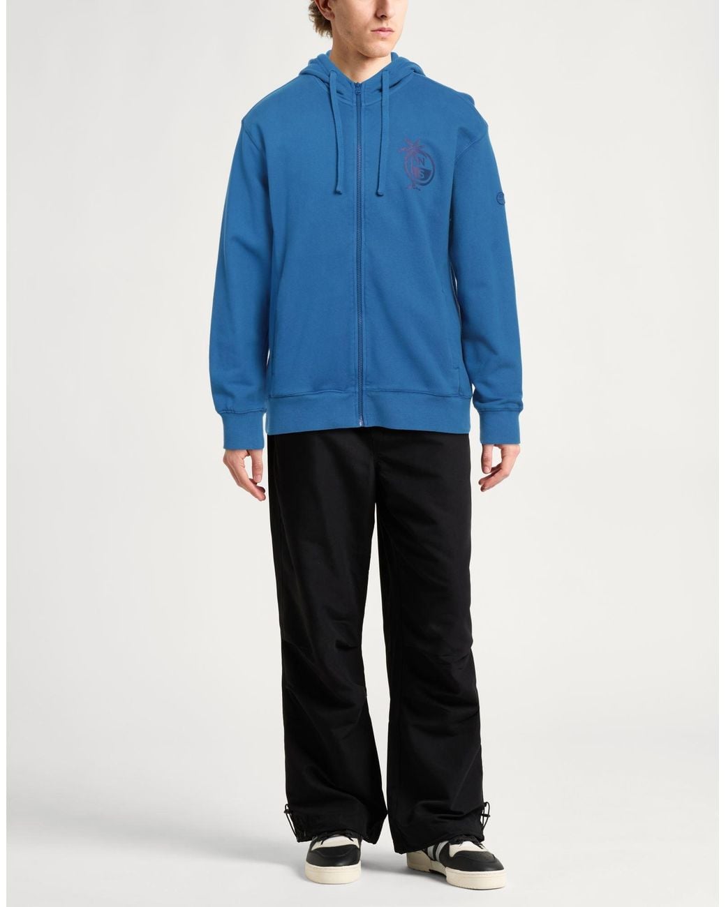 North Sails Blue Azure Sweatshirt Cotton for men