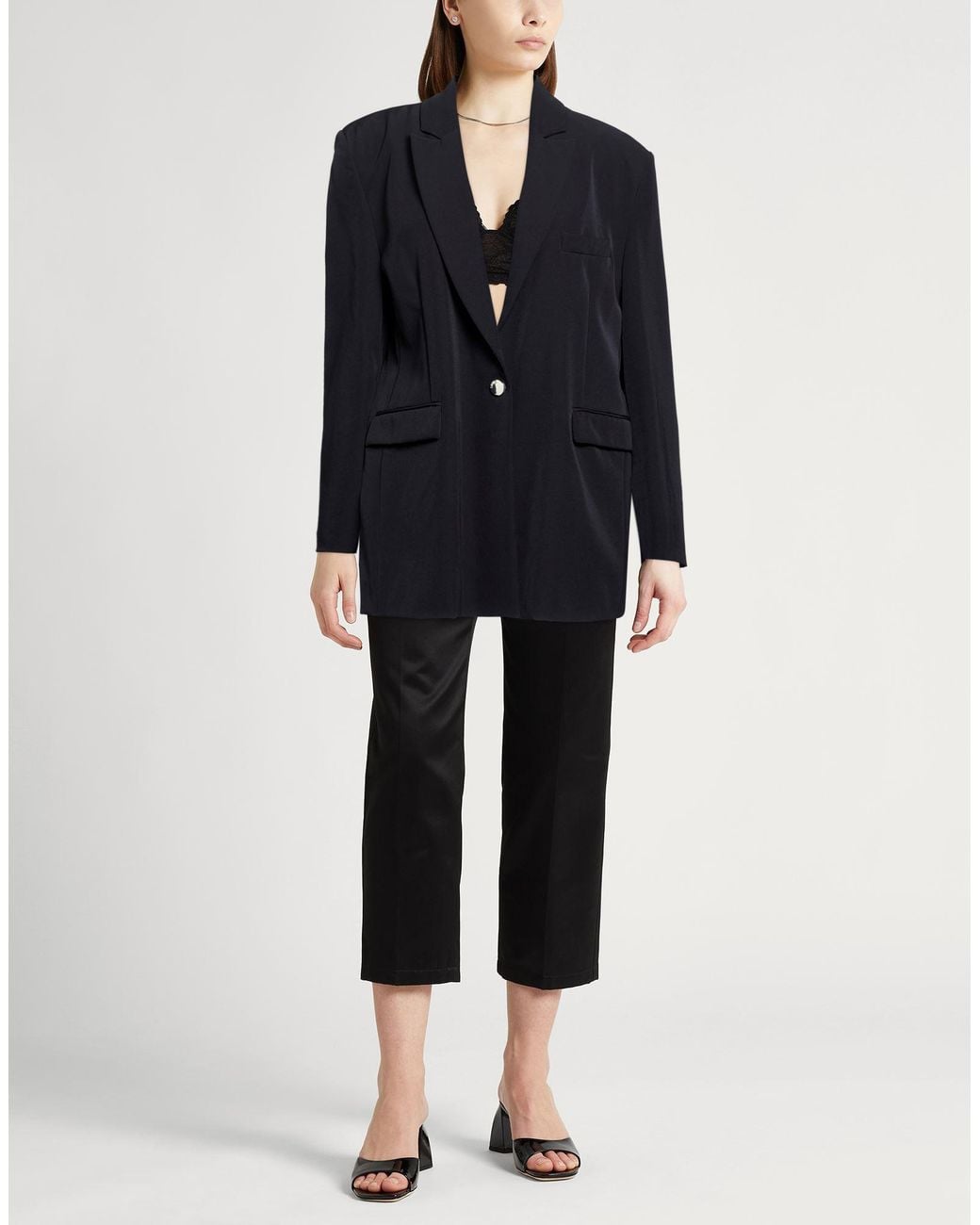 Liu Jo Blue Blazer Polyester, Elastane