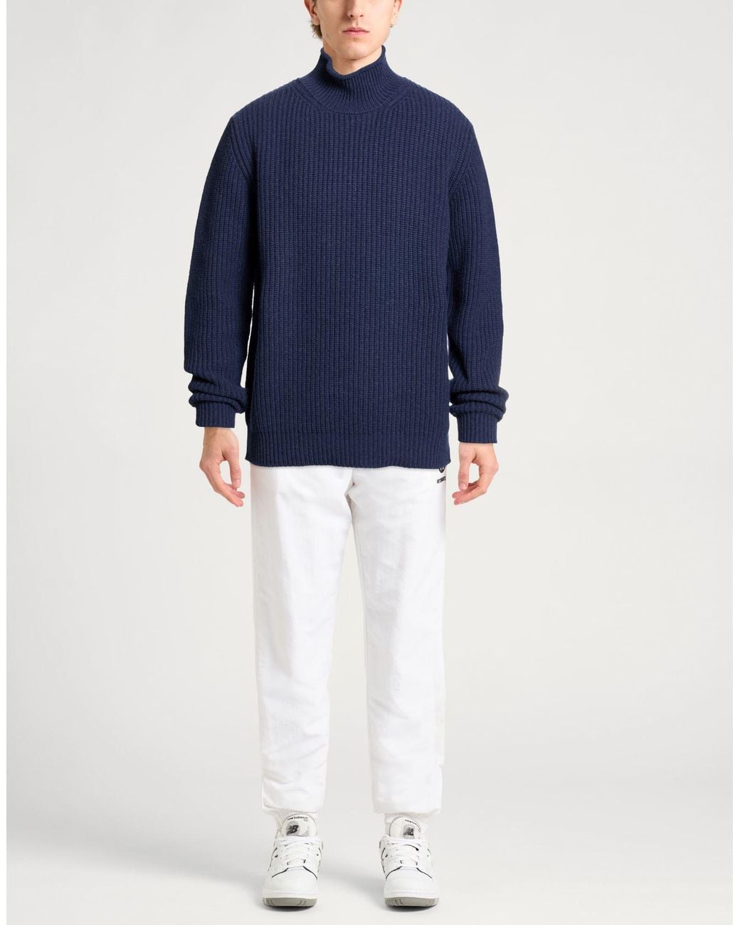 Kangra Blue Turtleneck Wool, Cashmere for men