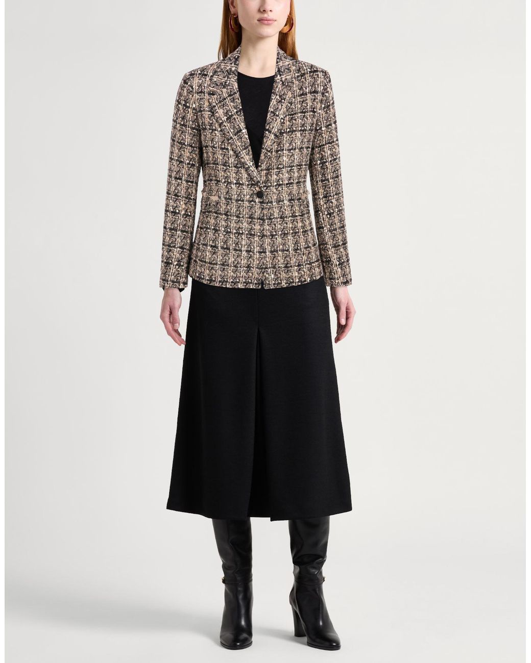 LOLA SANDRO FERRONE Brown Blazer Polyester