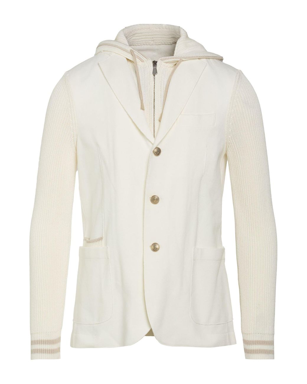 Eleventy White Platinum Blazer Cotton, Polyamide, Elastane for men