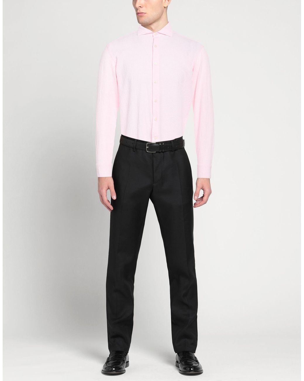Ghirardelli Pink Shirt Cotton for men
