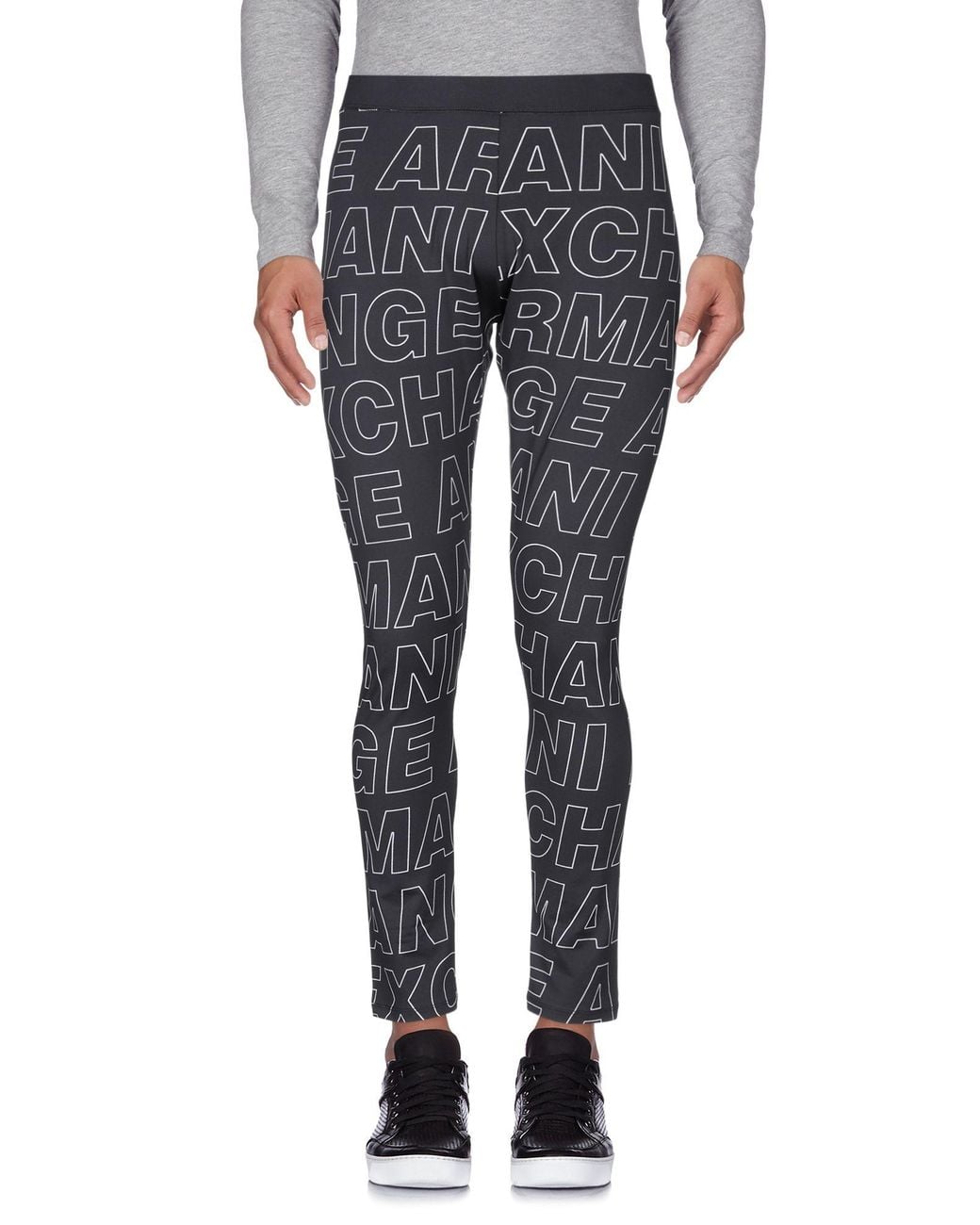 ARMANI EXCHANGE Gray Pants Polyester, Elastane for men