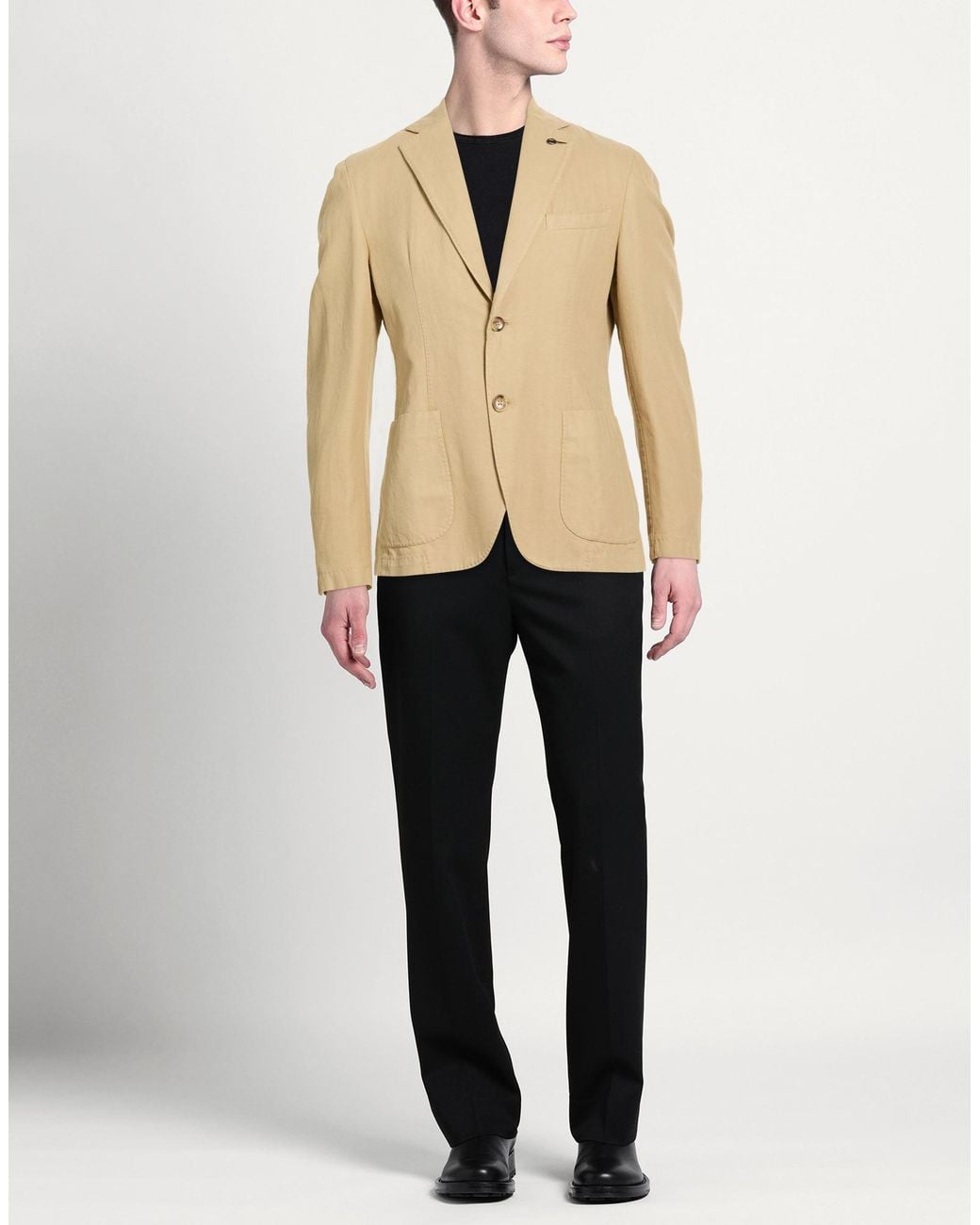 Paoloni Natural Blazer Cotton, Linen for men