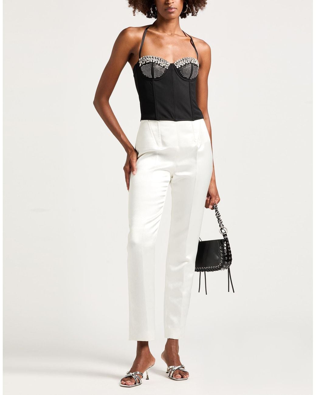 Pinko Black Top Polyester, Viscose, Elastane