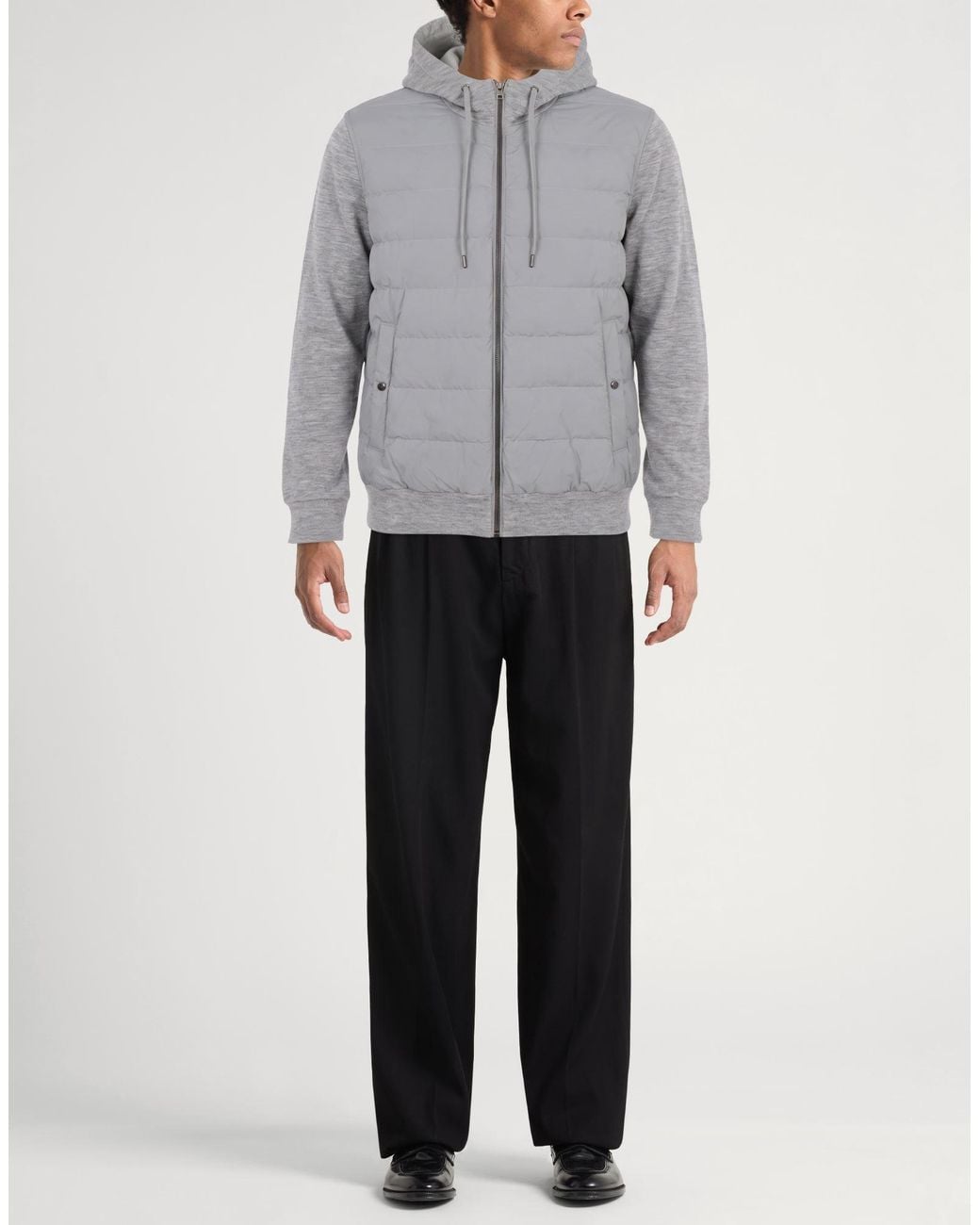 Herno Gray Jacket Virgin Wool, Polyamide, Elastane for men