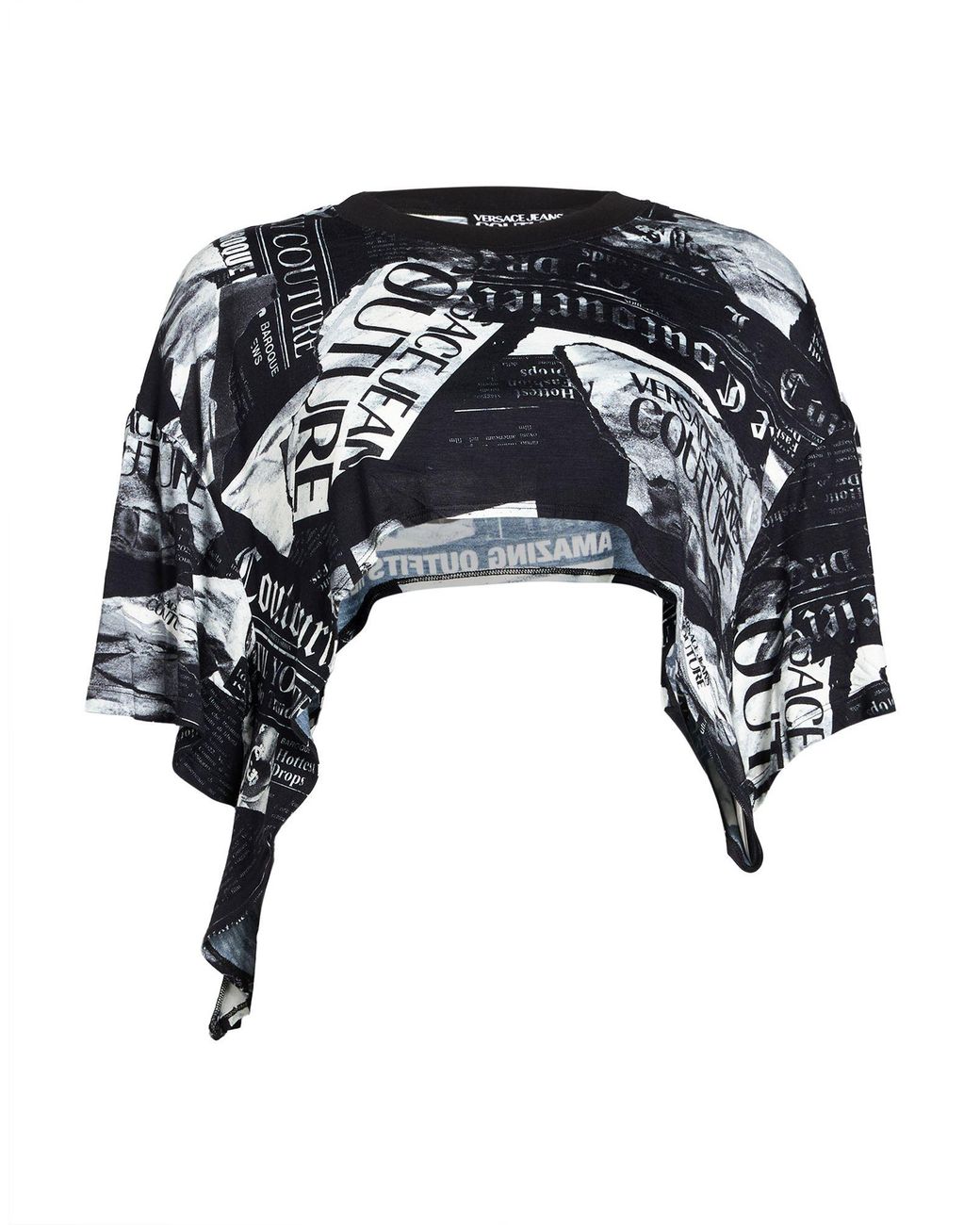 Versace Jeans Couture Black T-Shirt Viscose, Elastane, Cotton