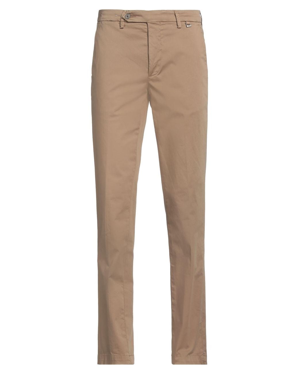 Paoloni Natural Pants Cotton, Elastane for men