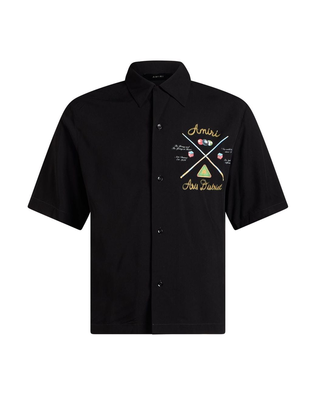 Amiri Black Shirt Viscose for men