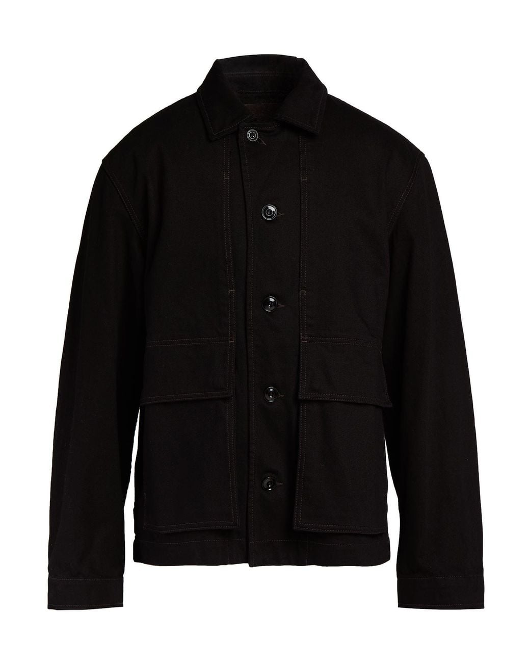 Lemaire Black Denim Outerwear for men