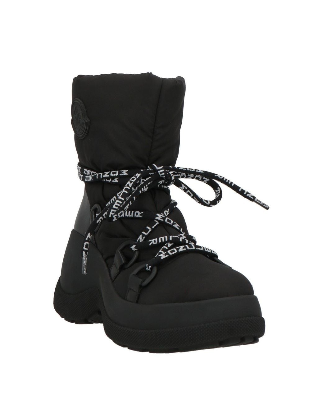 Moncler Black Ankle Boots Synthetic Material, Leather