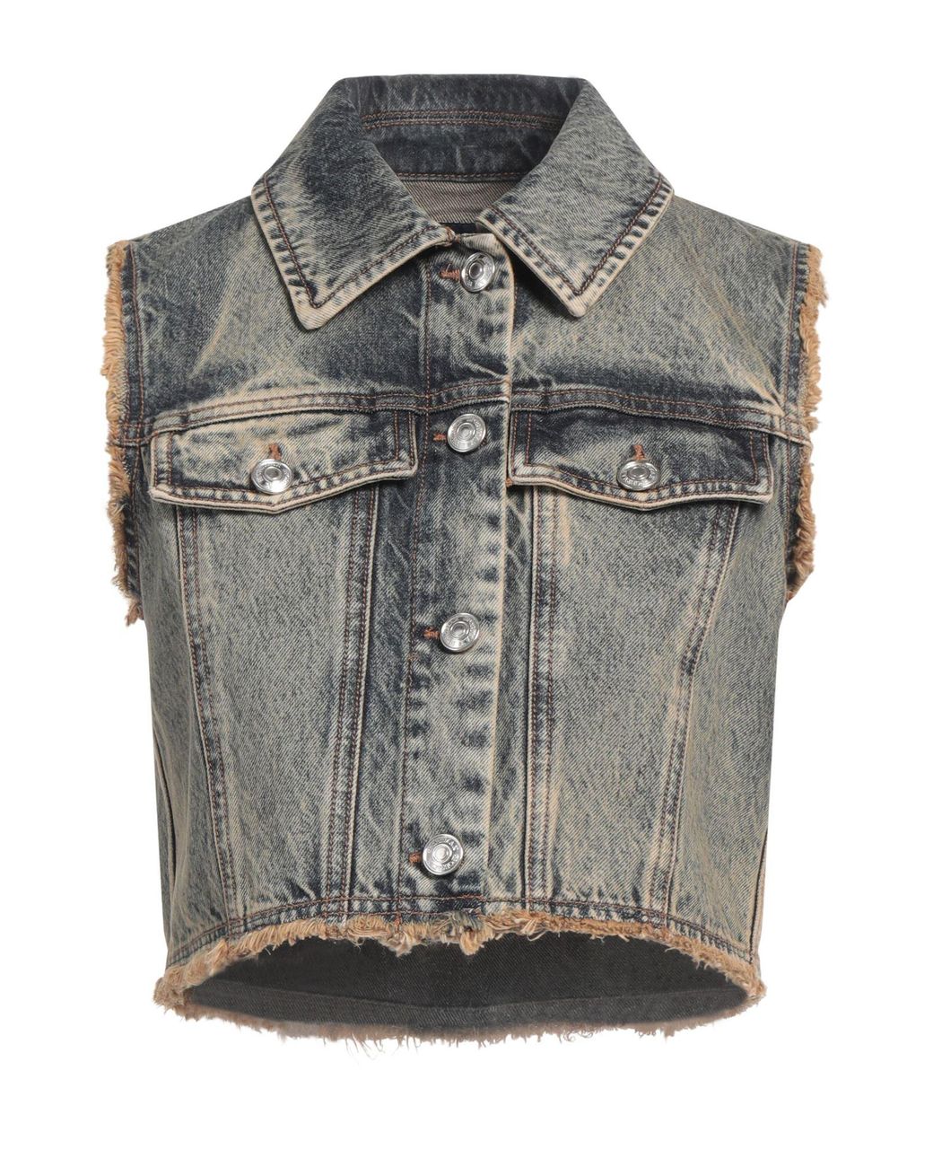 Sportmax Gray Denim Outerwear Cotton