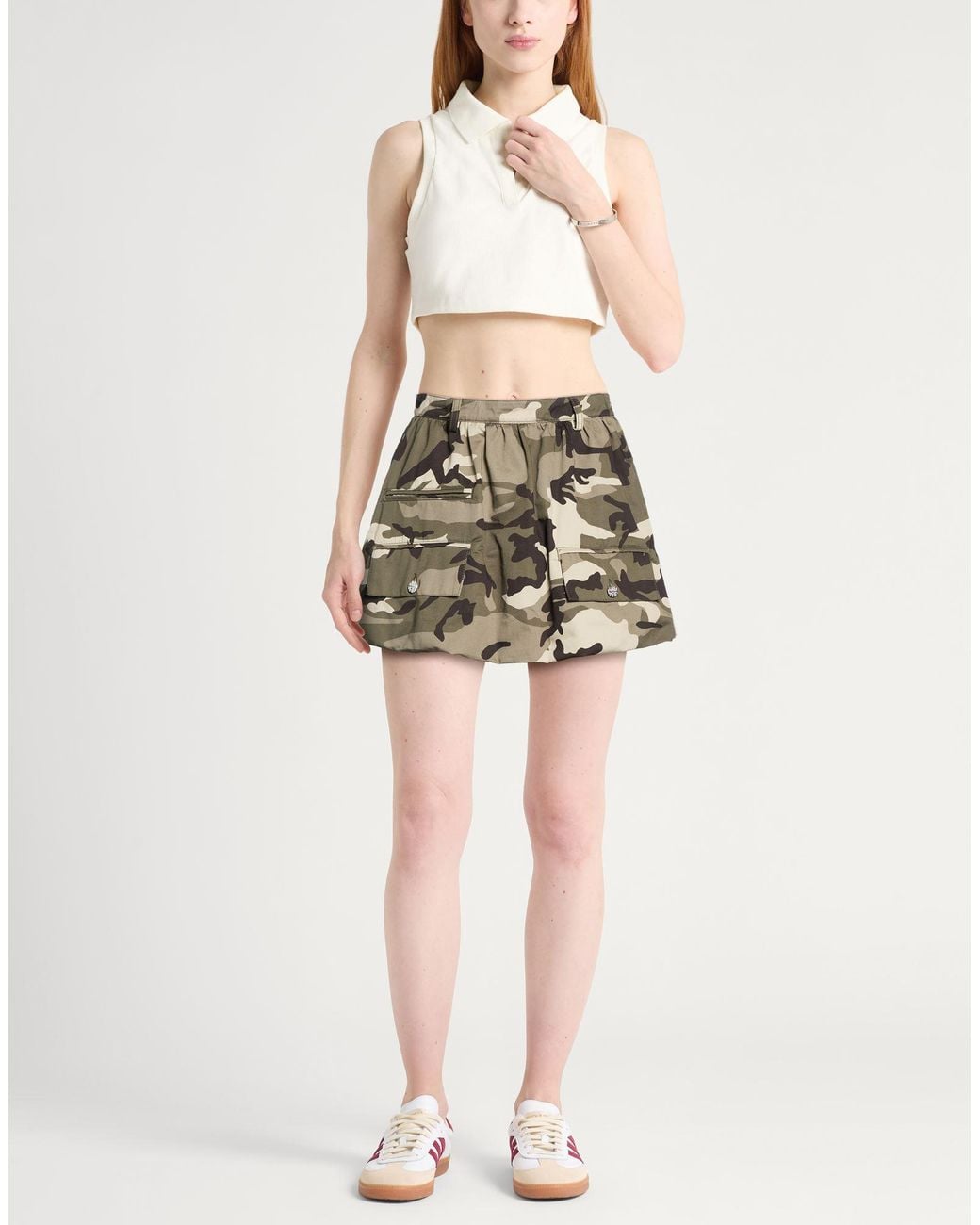 Baum und Pferdgarten Green Military Mini Skirt Cotton