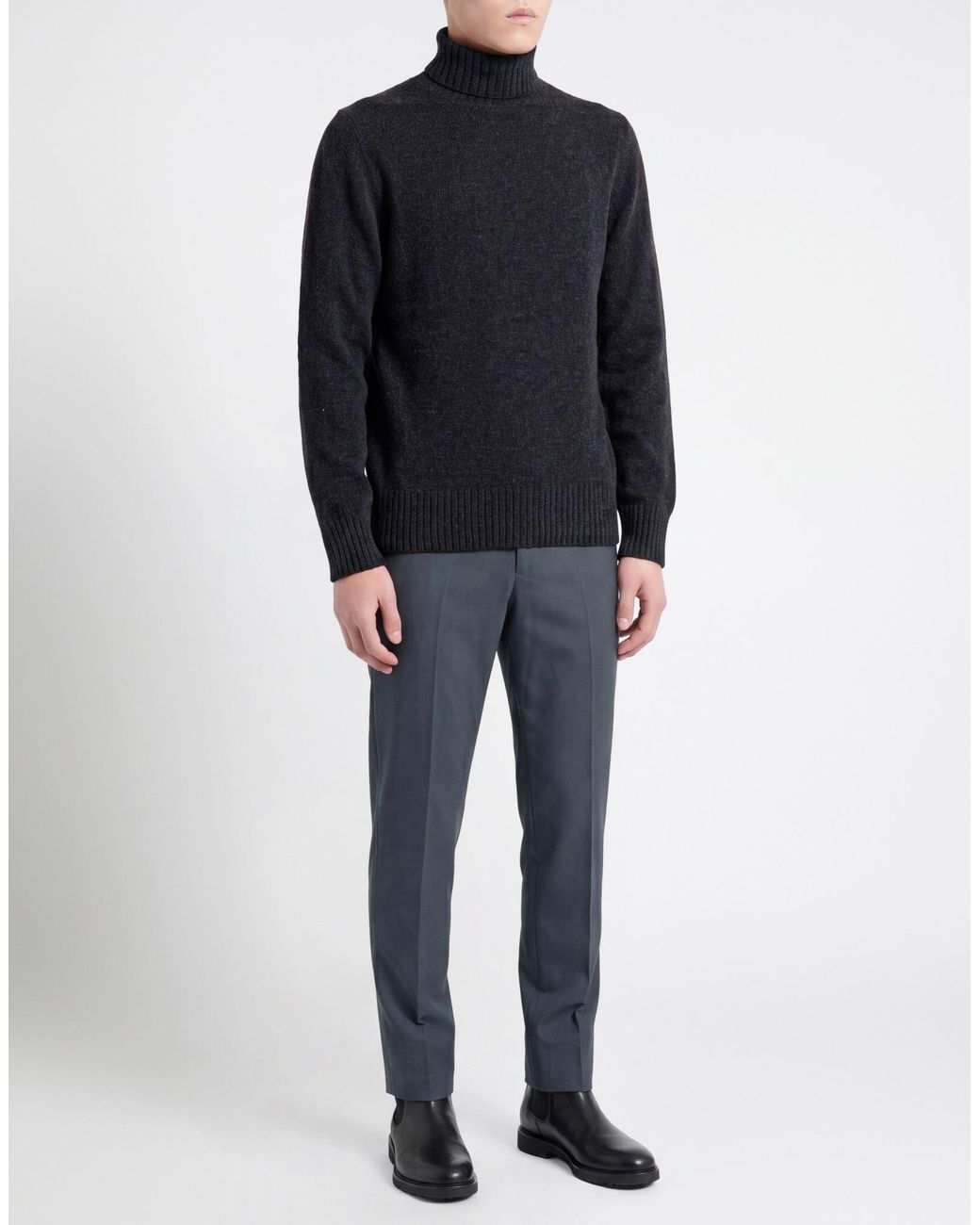Officine Generale Black Turtleneck for men