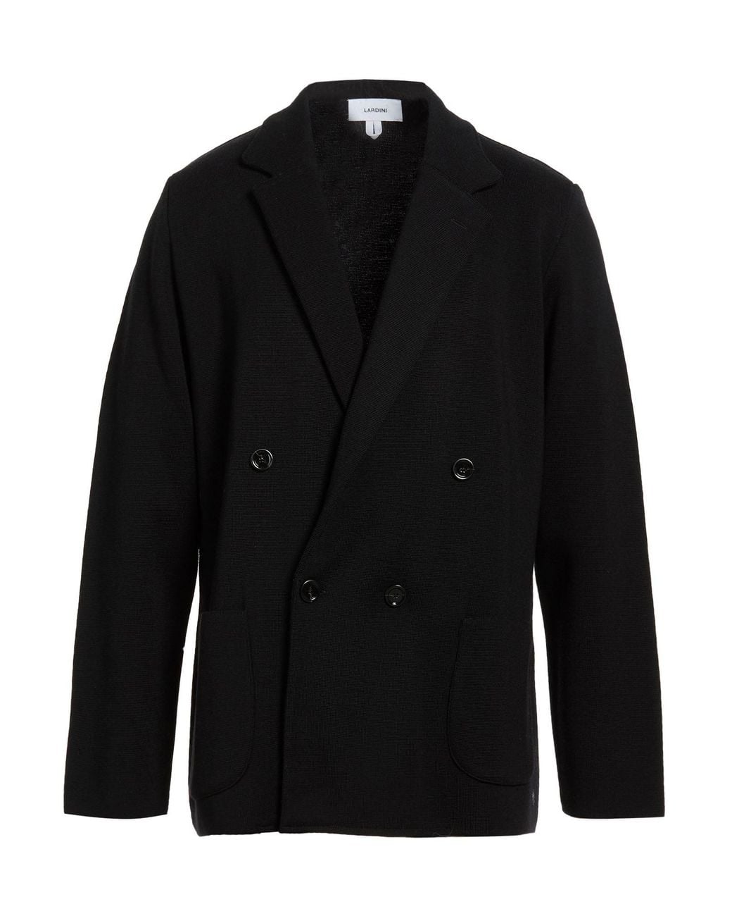 Lardini Black Blazer Virgin Wool for men