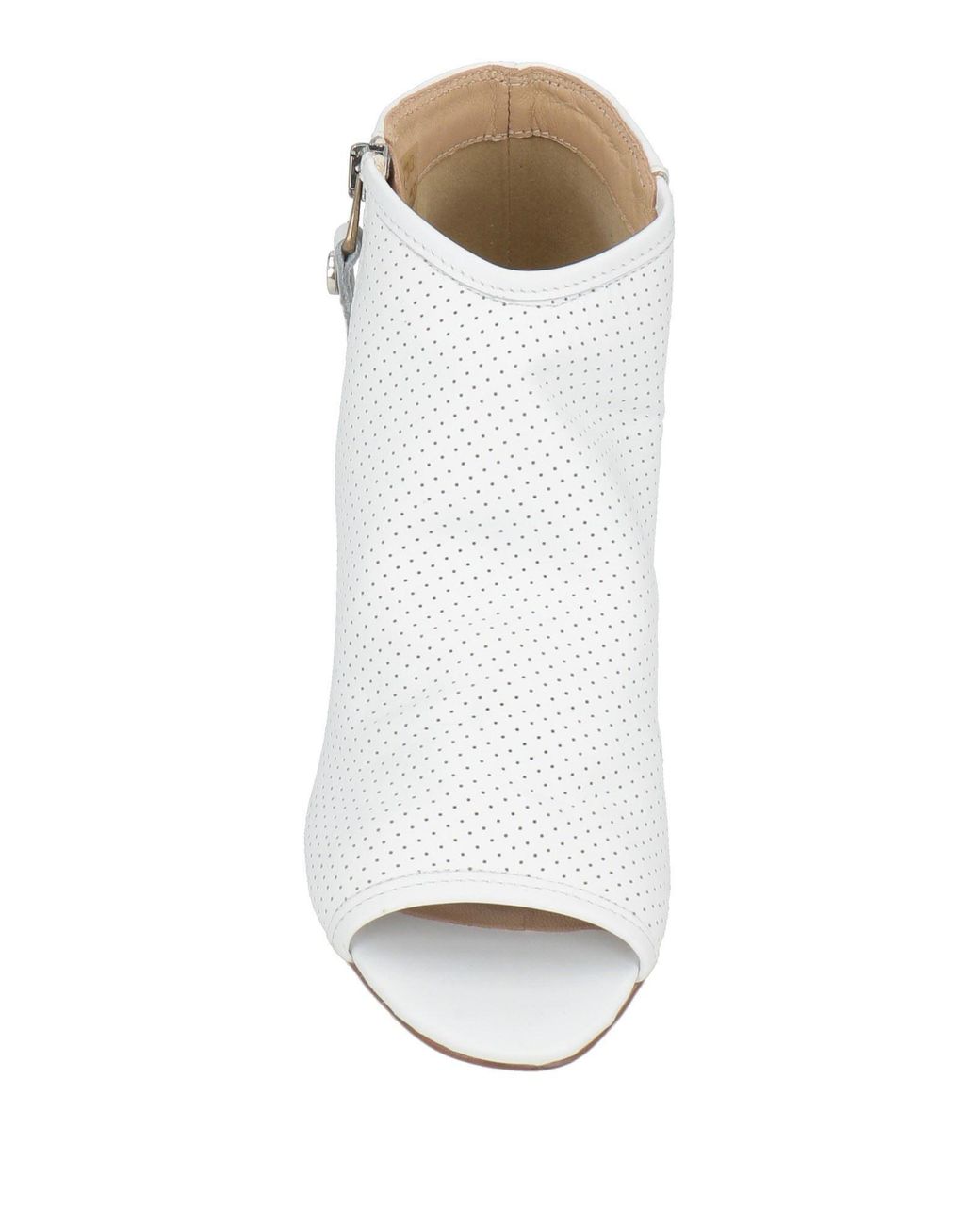 Keys White Ankle Boots Soft Leather