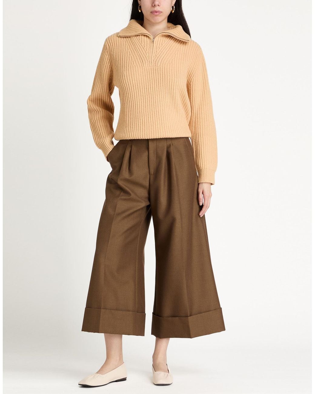 WEILI ZHENG Natural Turtleneck