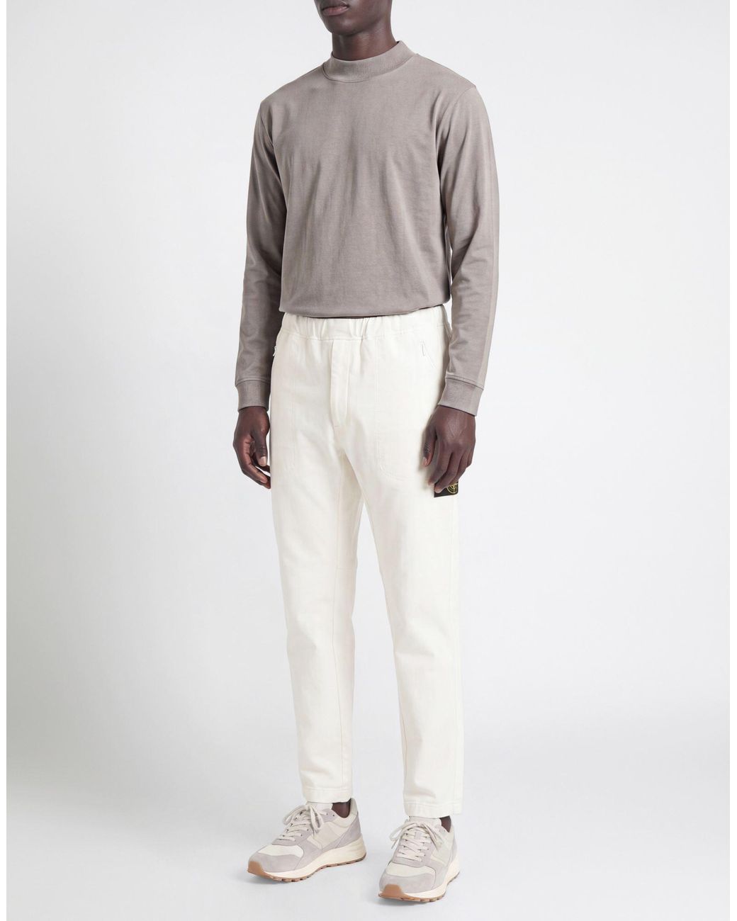 Lardini White Pants Cotton, Polyamide, Elastane for men