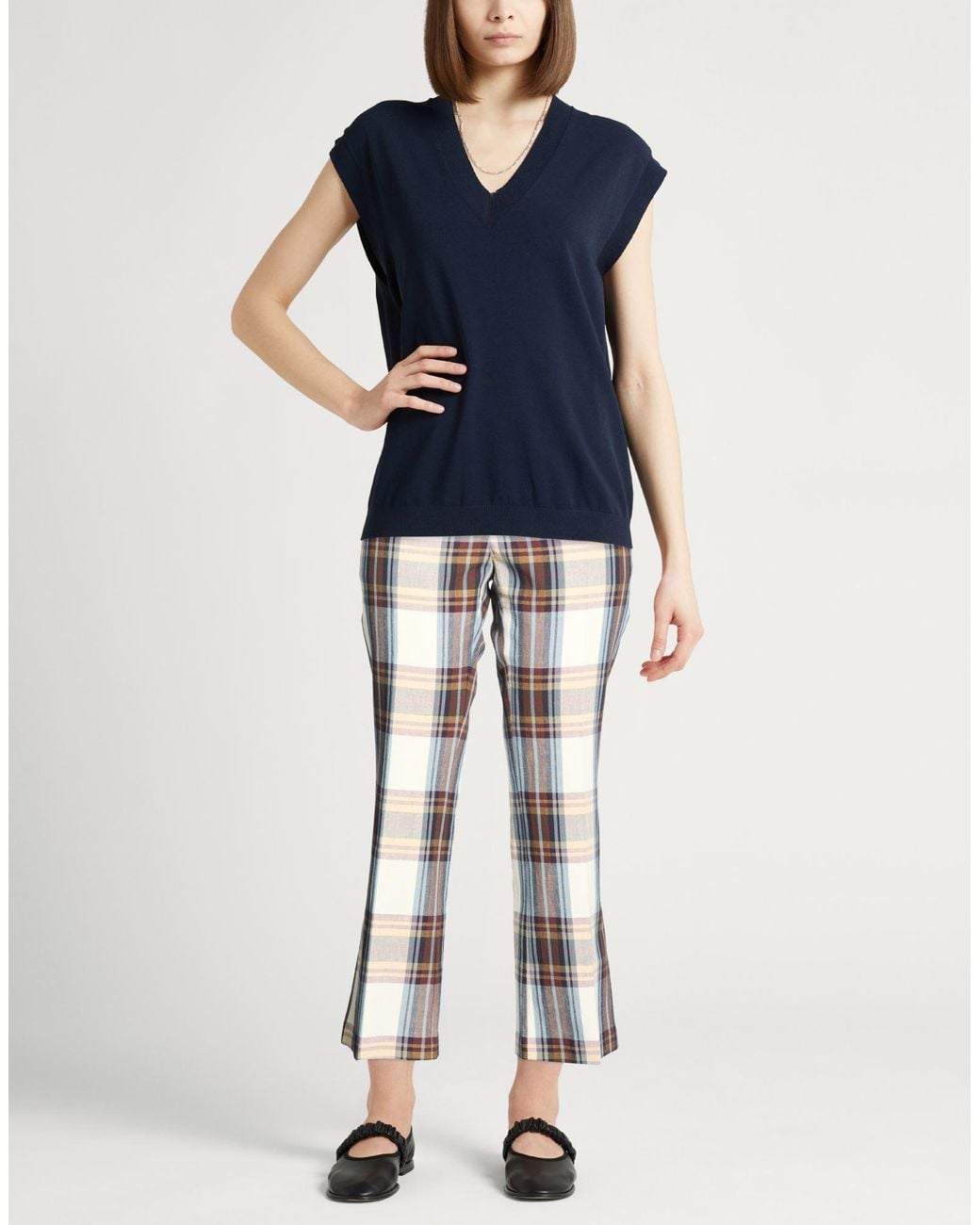 Jucca White Ivory Pants Cotton, Linen