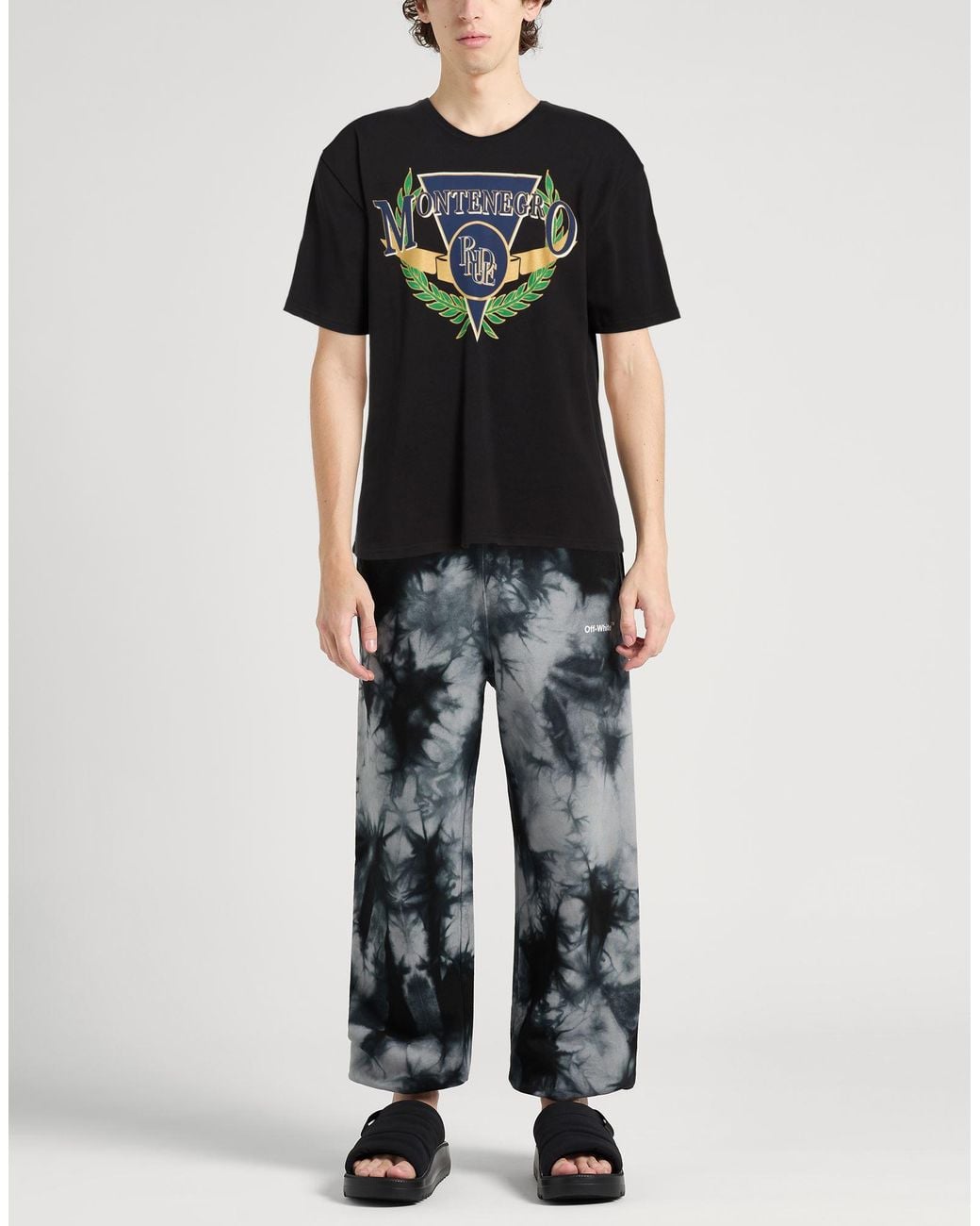 Rhude Black T-Shirt Cotton for men