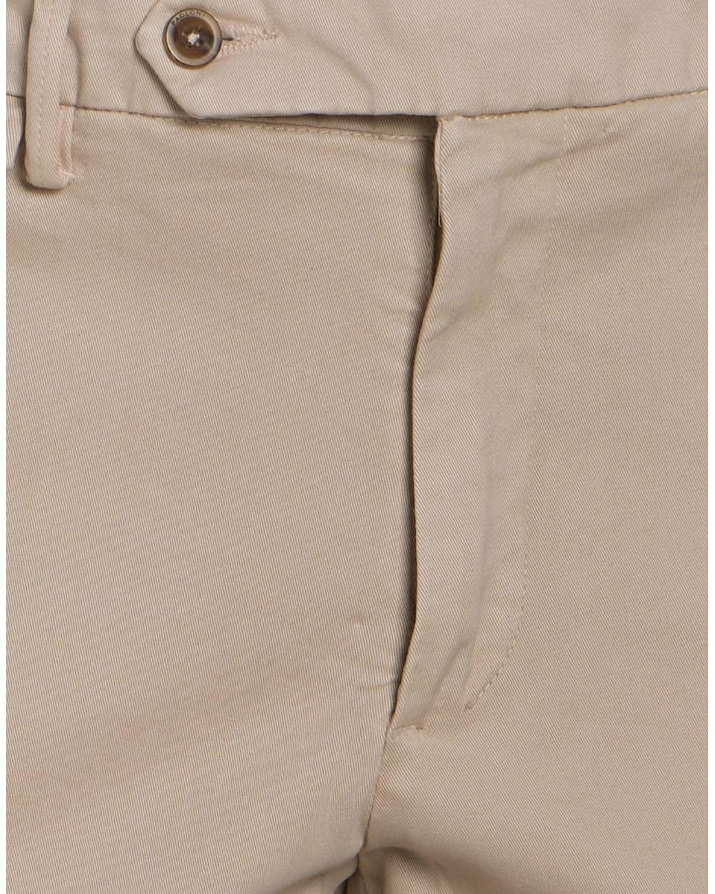 Paoloni Natural Pants Cotton, Elastane for men