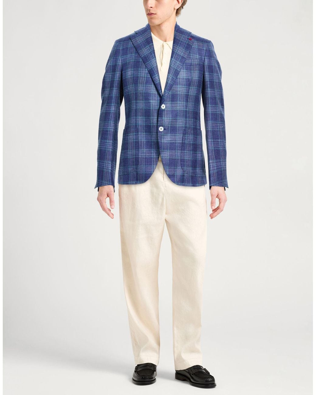 Isaia Blue Blazers for men