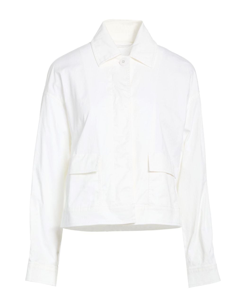 Max Mara White Jacket Cotton, Elastane