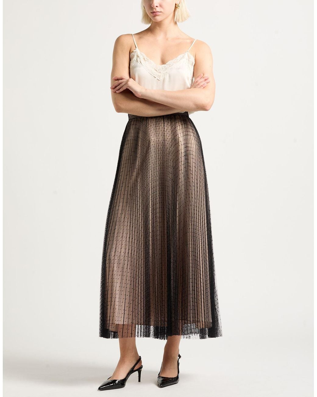 Twinset Brown Midi Skirts