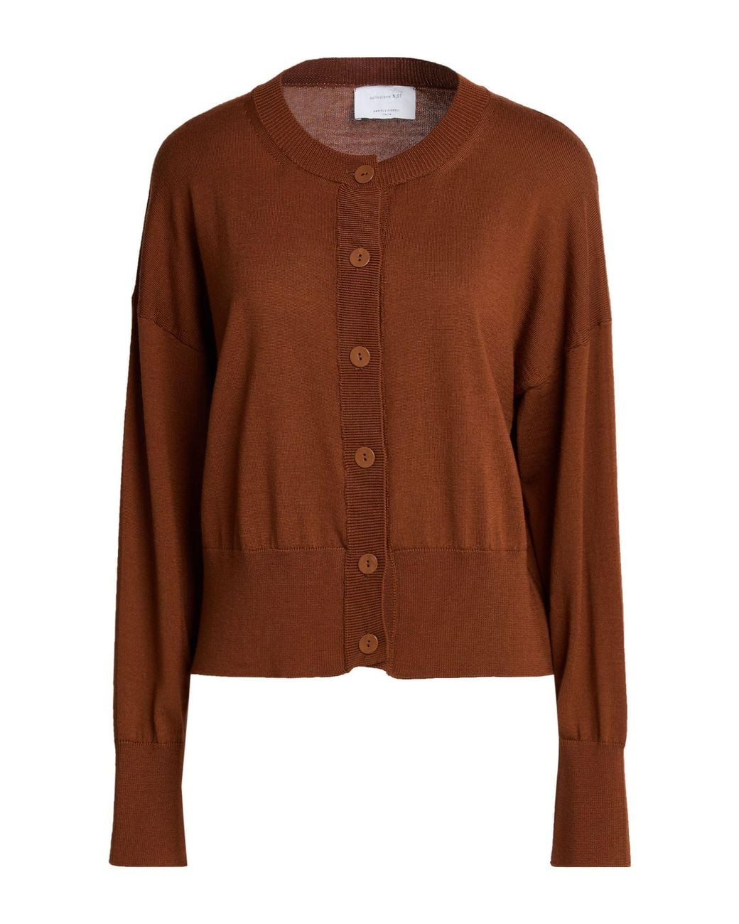 Daniele Fiesoli Brown Cardigan Merino Wool