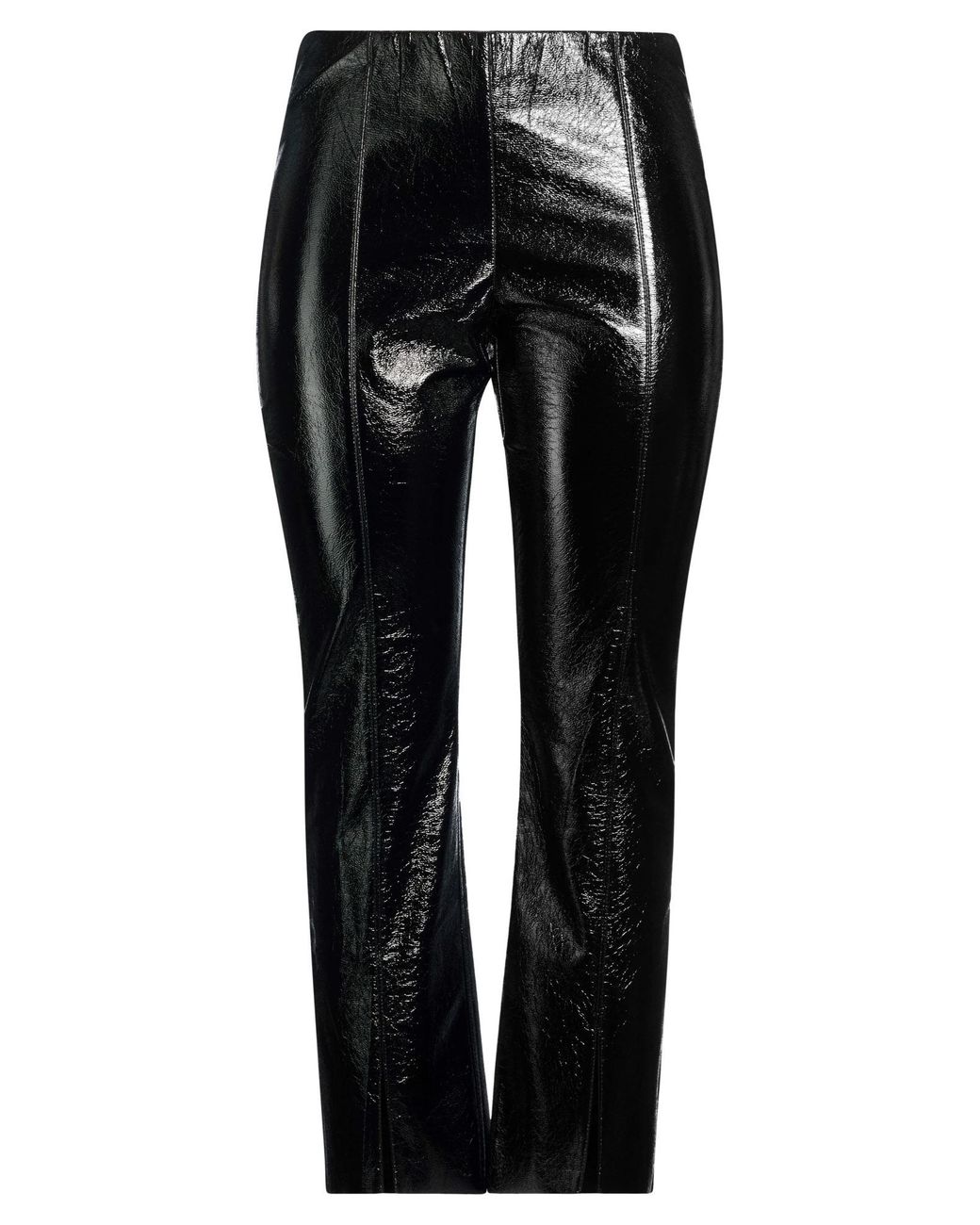 Liviana Conti Black Pants Polyester, Polyurethane Resin