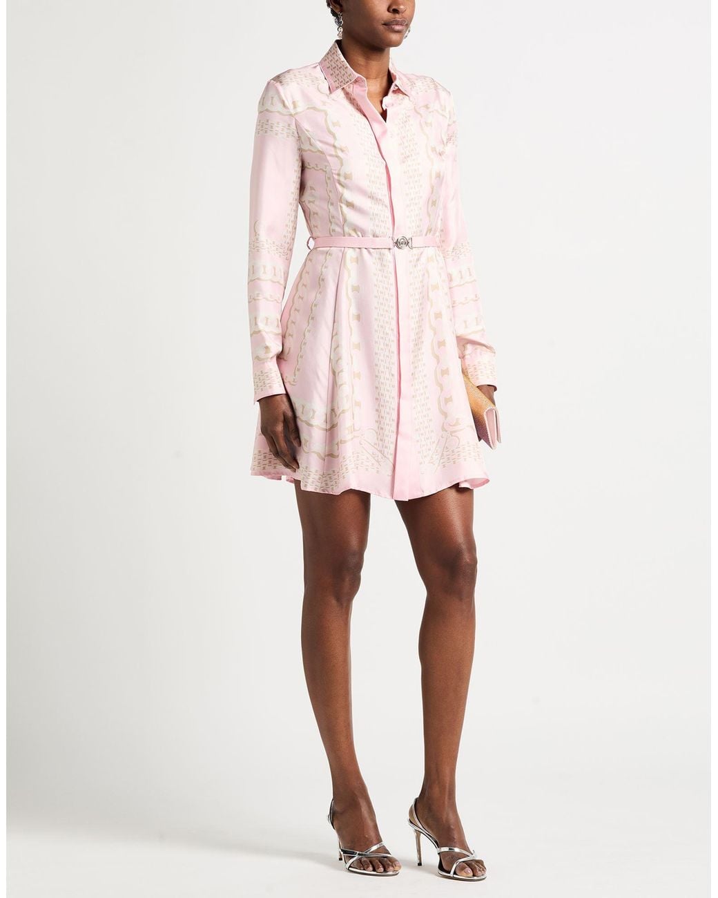Versace Pink Mini Dress Silk