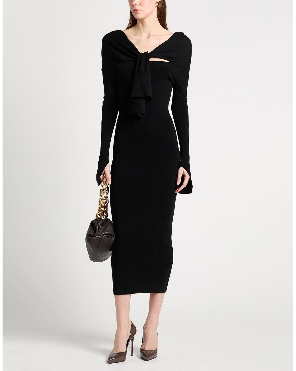 Jacquemus Black Maxi Dress Virgin Wool, Polyamide, Elastane
