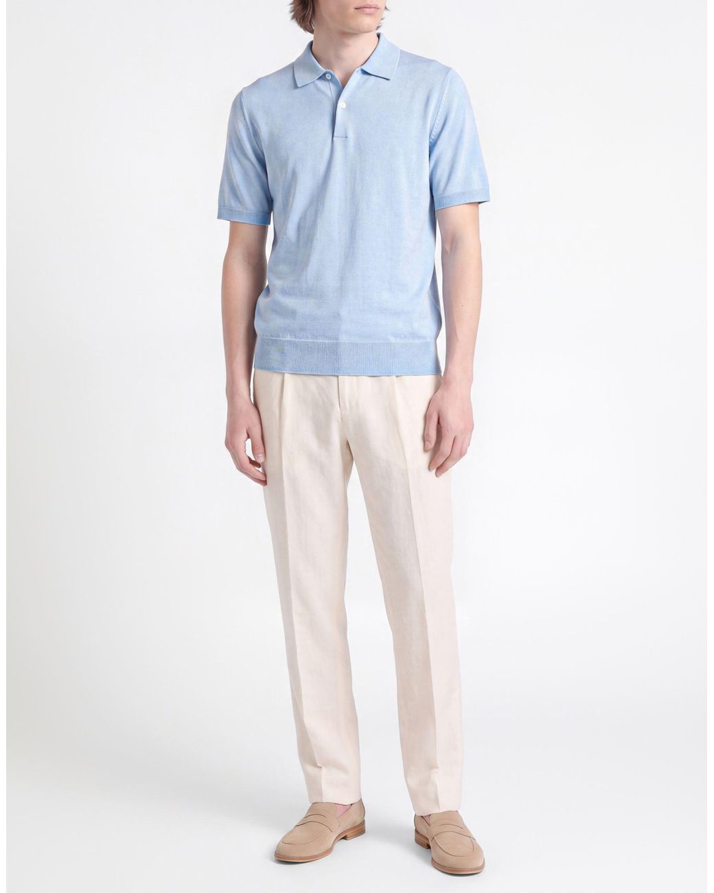 Comme des Garçons Blue Sky Polo Shirt Polyester, Cotton for men