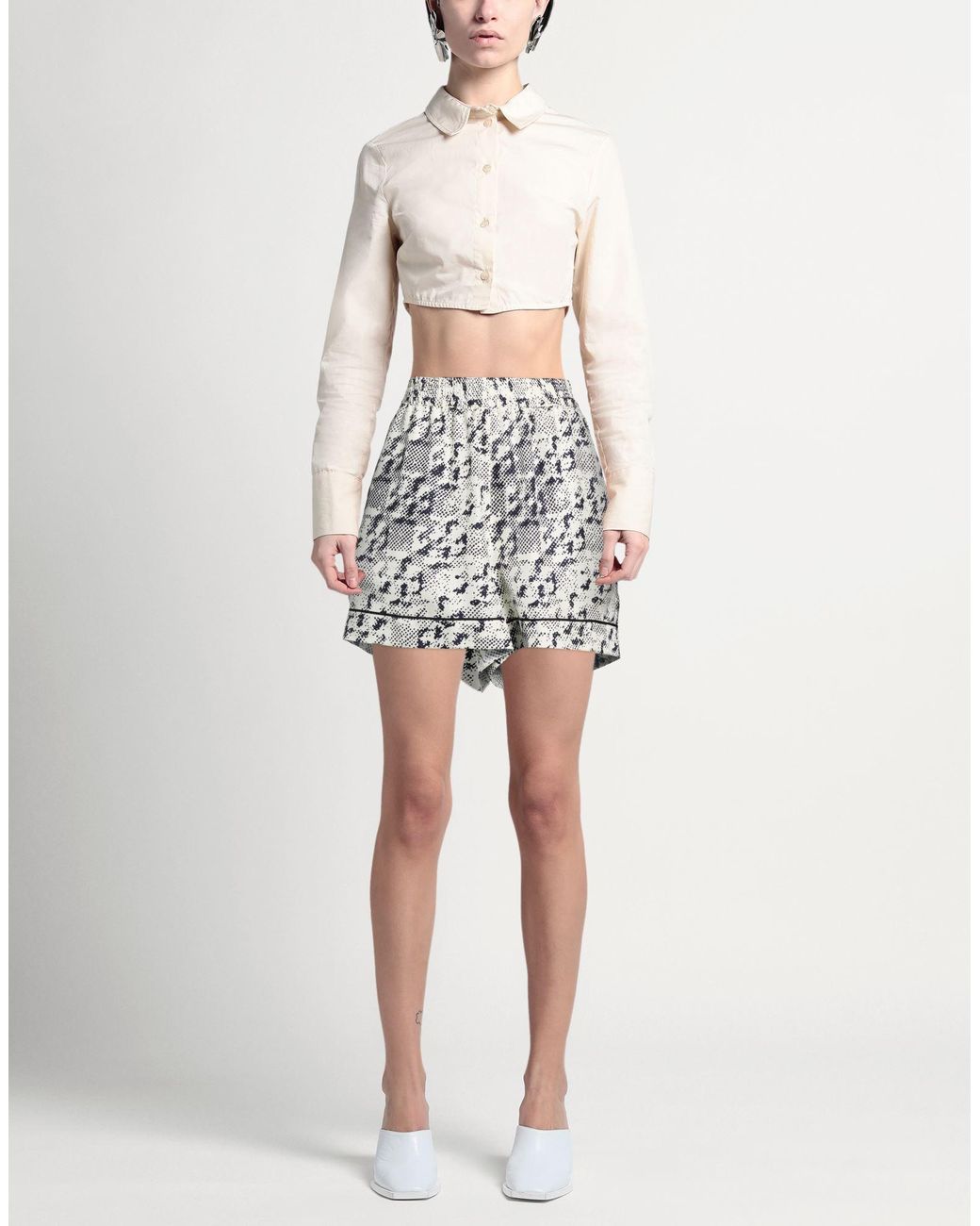 Tory Burch Gray Shorts & Bermuda Shorts