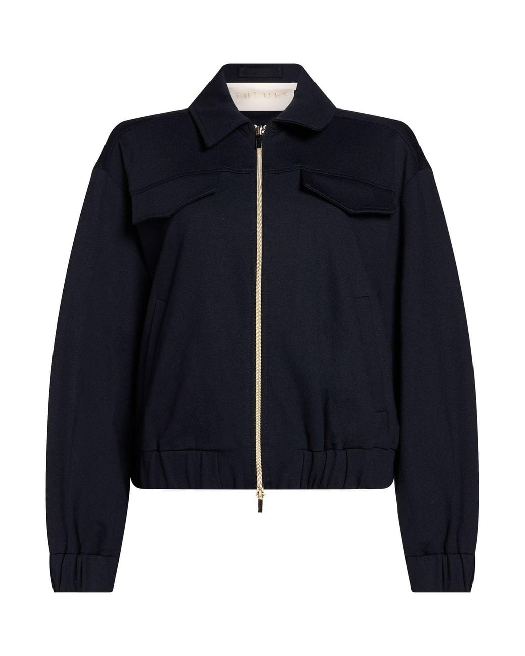 iBlues Blue Midnight Jacket Viscose, Polyamide, Elastane