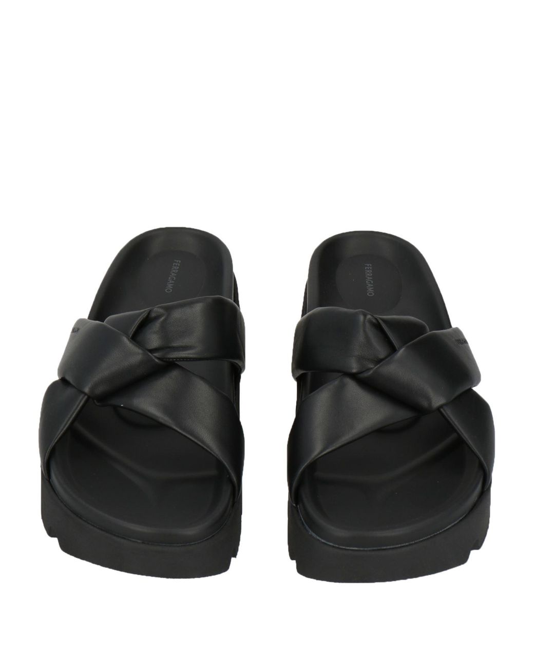 Ferragamo Black Sandals Leather for men