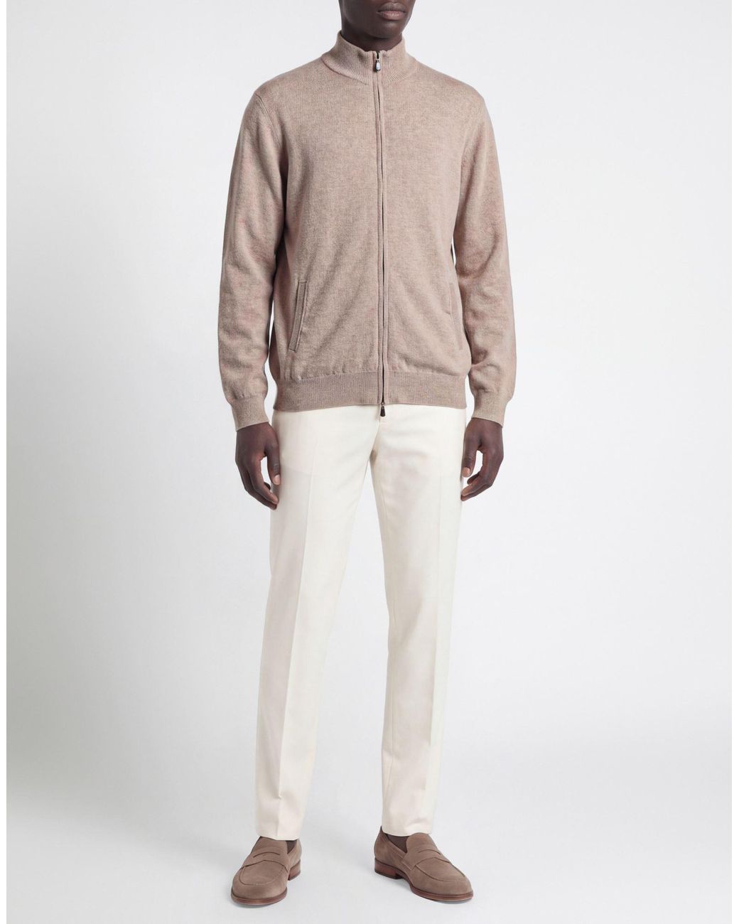 Alpha Studio Strickjacke in Natural für Herren