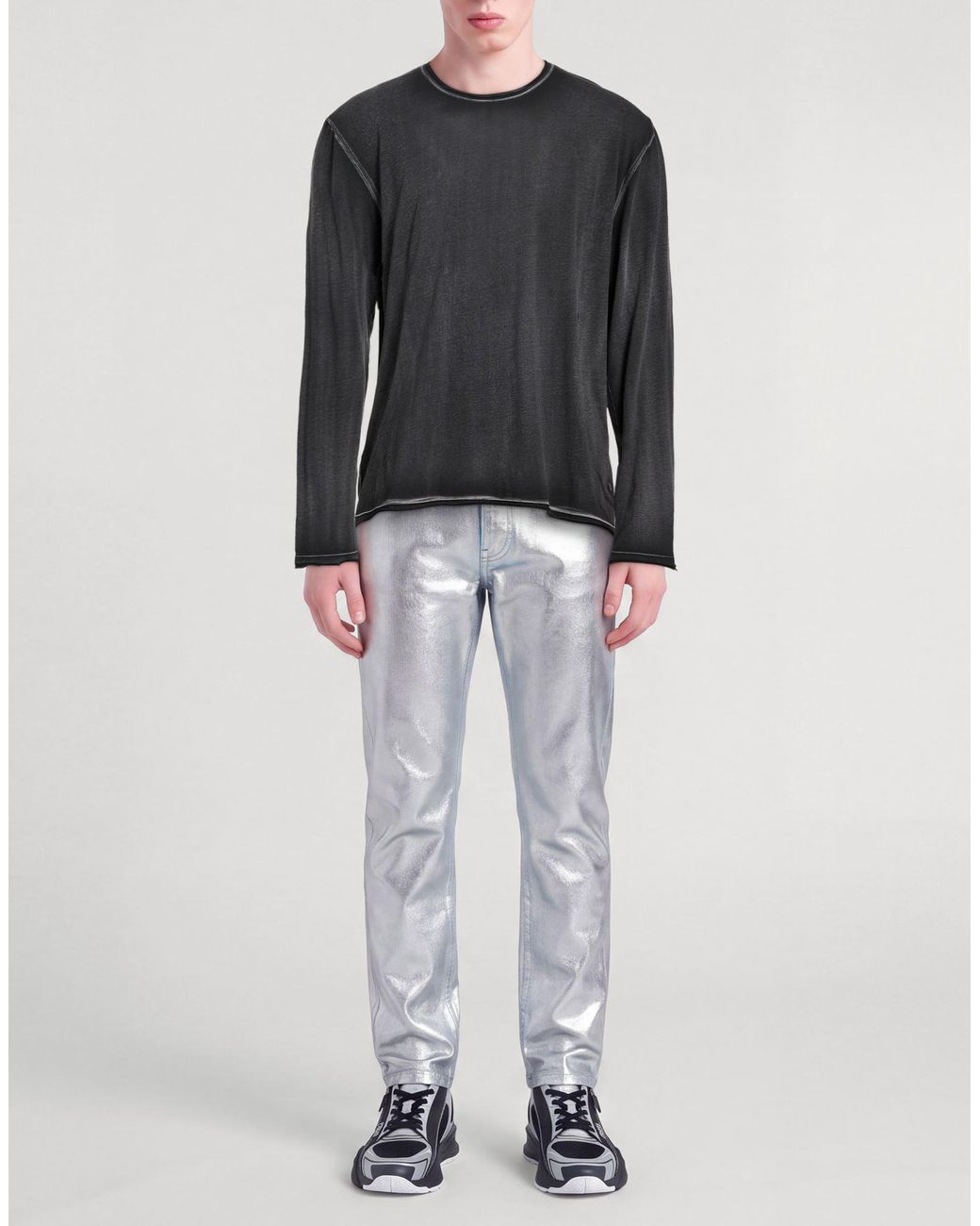 Helmut Lang Blue T-Shirt Pima Cotton, Elastane for men