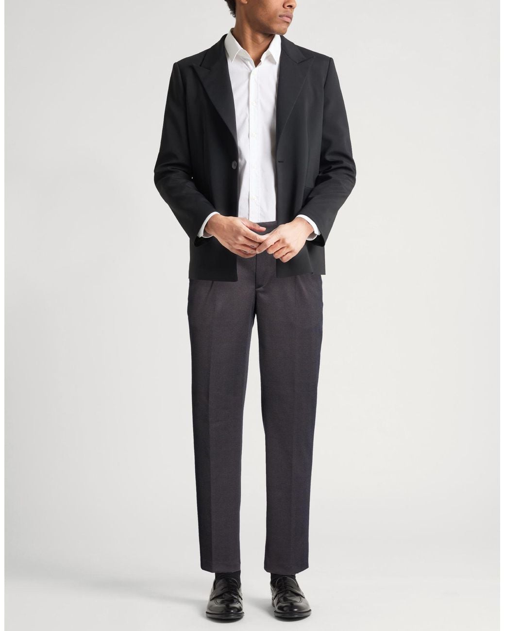 Barbati Gray Dark Pants Polyester, Viscose, Elastane for men