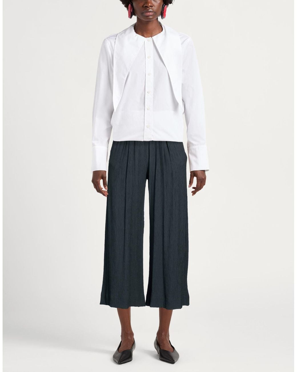 Sessun Blue Dark Pants Viscose, Polyamide