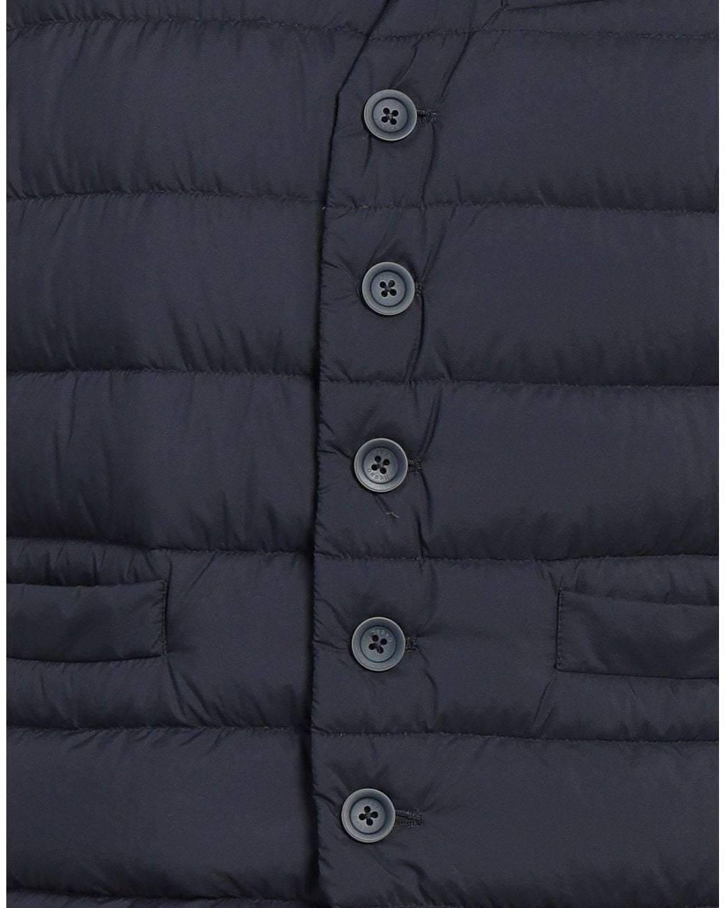 Herno Blue Midnight Vest Polyamide, Polyurethane Coated, Polyester for men