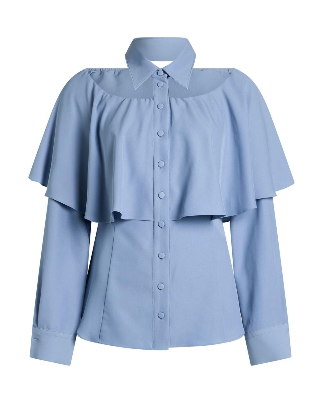 Sara Battaglia Blue Shirt Polyester, Elastane