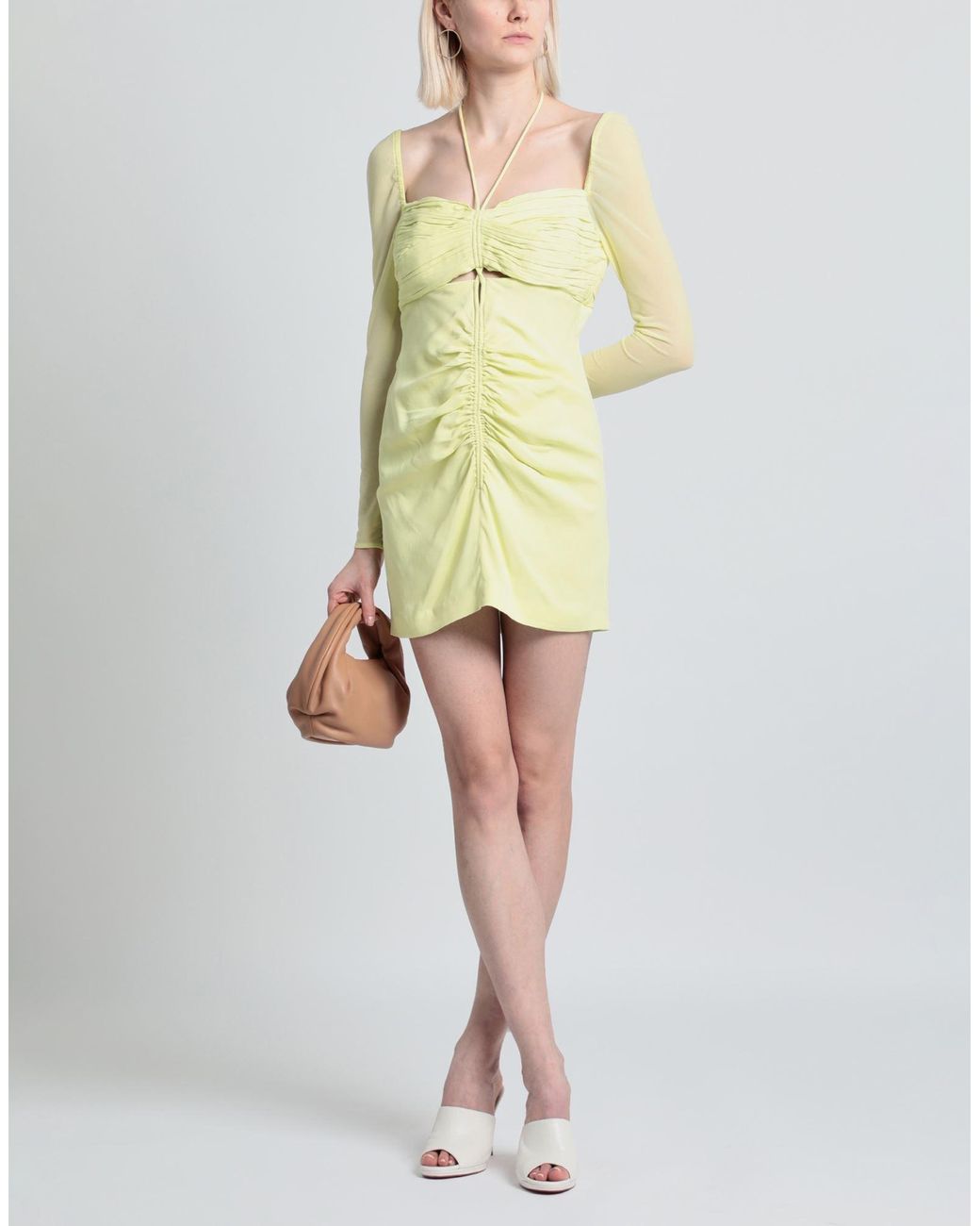 Self-Portrait Yellow Mini Dress