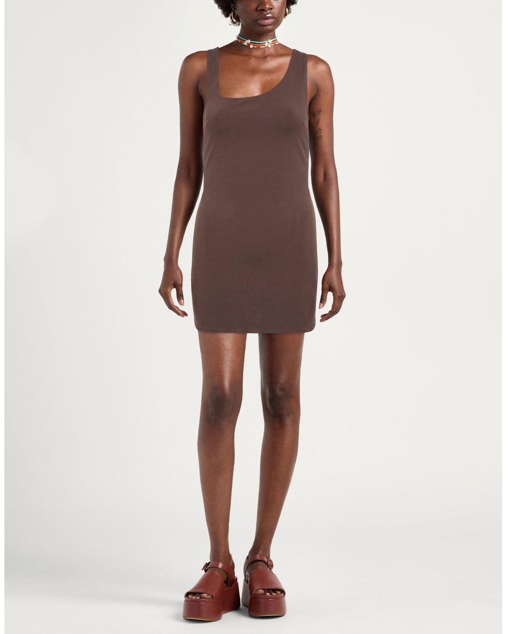 Patrizia Pepe Brown Mini Dress